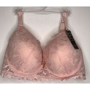 RACHEL Rachel Roy Bra Curvy Underwire Pink Lace Style RR128X Size 42D NEW
